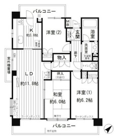市が尾パーク・ホームズ弐番館 5階 間取り図