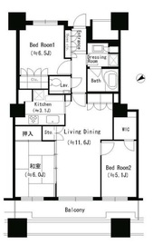 I-linkタウンいちかわザタワーズウエストプレミアレジデンス 17階 間取り図