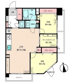グランドパレス田町 7階 間取り図