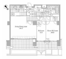 パークマンション六本木 2階 間取り図
