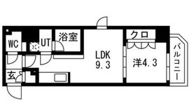 TRADIS両国Ⅲ 701 間取り図