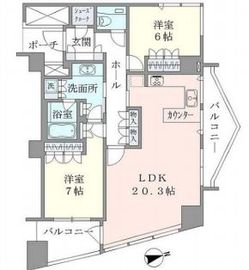 品川Vタワー タワー棟 29階 間取り図