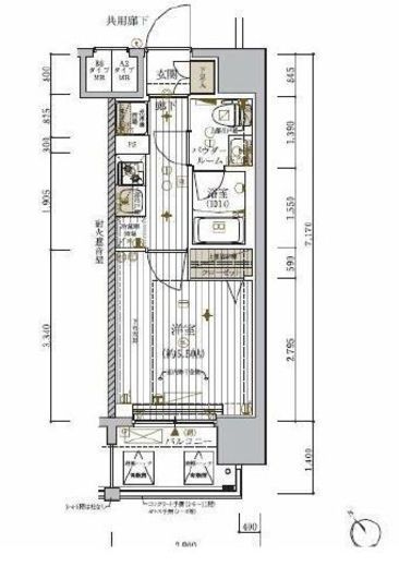 メインステージ東神奈川 8階 間取り図