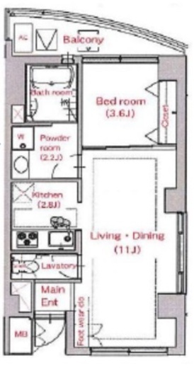 TRES赤坂 303 間取り図