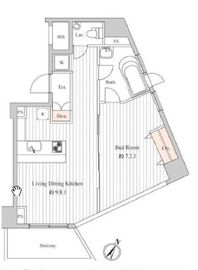 スペーシア麻布十番1 802 間取り図