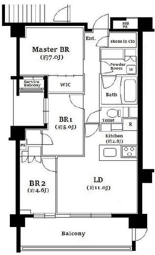 プレシス横濱紅葉坂 7階 間取り図