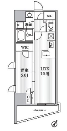 シーズンフラッツ大井町 1104 間取り図