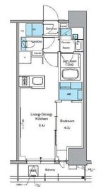 ルフォンプログレ上野御徒町 203 間取り図