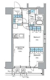 ルフォンプログレ上野御徒町 1303 間取り図