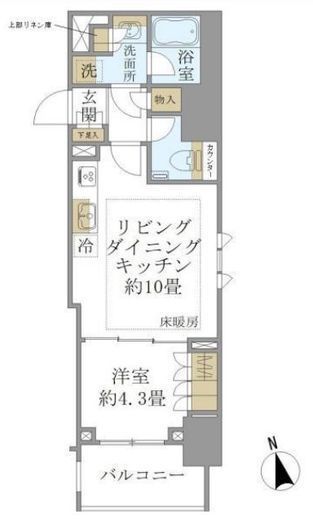 ルジェンテ新宿御苑前 4階 間取り図