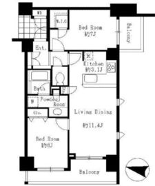 神田リープレックスリズ 502 間取り図