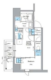 ルフォンプログレ上野御徒町 201 間取り図