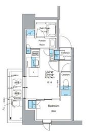 ルフォンプログレ上野御徒町 401 間取り図