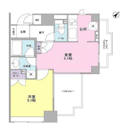 アルス恵比寿メイクス 6階 間取り図