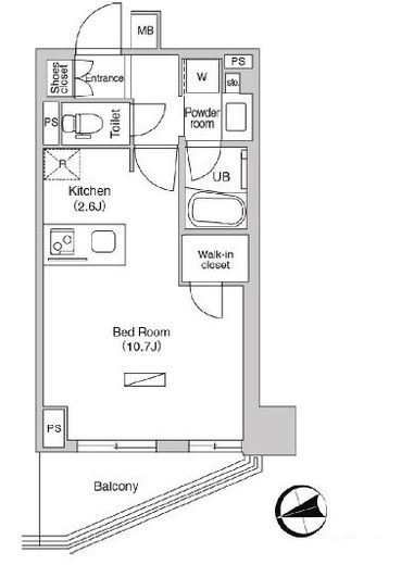 エミリブ石神井公園 1105 間取り図