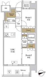 RJRプレシア川口 812 間取り図