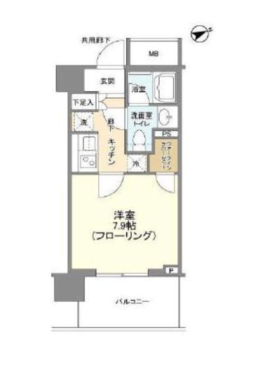 ブランズタワー大船 6階 間取り図