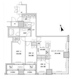 ウエストパークタワー池袋 2806 間取り図