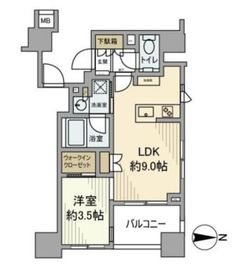 クリオ千代田御茶ノ水 4階 間取り図