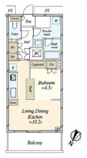 勝どきザ・タワー 38階 間取り図