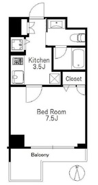プライマル大井仙台坂 407 間取り図