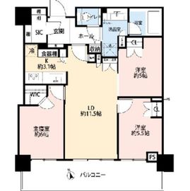 グローバルフロントタワー 14階 間取り図