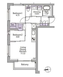 イプセ白金台 201 間取り図
