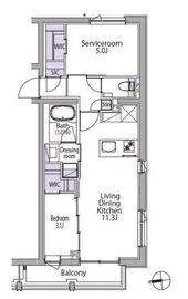 イプセ白金台 404 間取り図