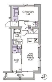 イプセ白金台 503 間取り図