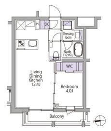 イプセ白金台 202 間取り図