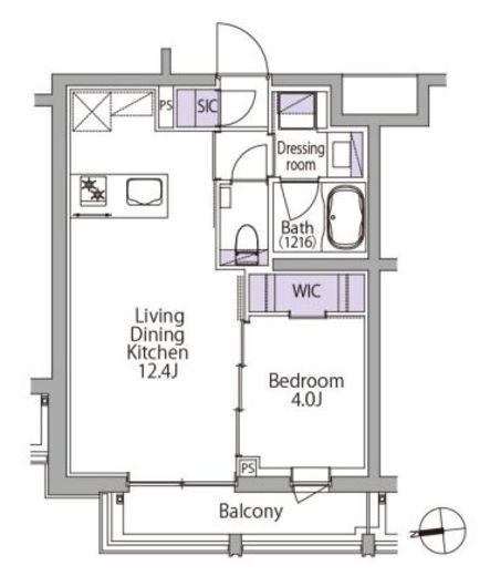 イプセ白金台 302 間取り図