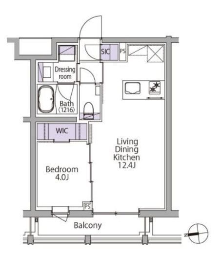 イプセ白金台 303 間取り図