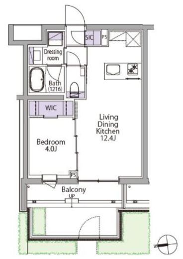 イプセ白金台 101 間取り図