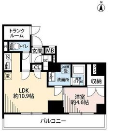 プレール・ドゥーク亀戸Ⅵ 5階 間取り図