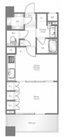 レクセルステージ東京 4階 間取り図