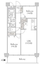 ミリアレジデンス大岡山 4階 間取り図