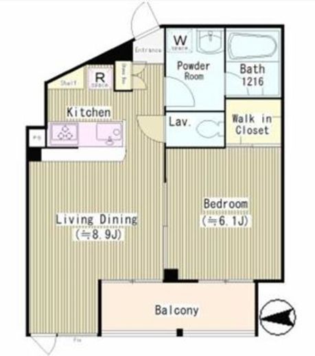 ゼルコバ上高井戸 502 間取り図