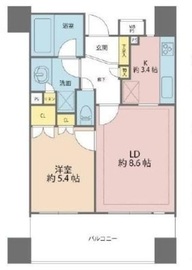 ライオンズ築地リバーノート 5階 間取り図