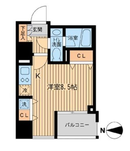 ウィルテラス千歳烏山 605 間取り図
