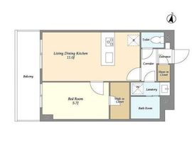 メゾンドオンディーヌ 313 間取り図