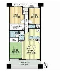 ライオンズマンションセントワーフ横濱 10階 間取り図