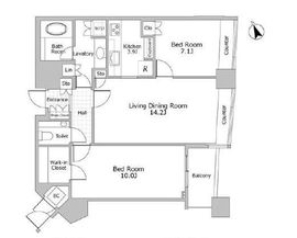 パークコート赤坂ザ・タワー 35階 間取り図
