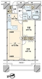 富久クロスコンフォートタワー(Tomihisa Cross)  30階 間取り図