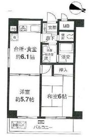 東急ドエルアルス音羽Ⅱ 4階 間取り図