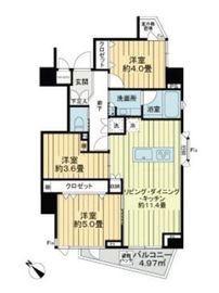 クレド茗荷谷 6階 間取り図