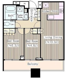グランドターミナルタワー本八幡 8階 間取り図