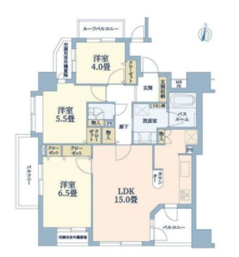 ライオンズシティ東陽町親水公園 7階 間取り図