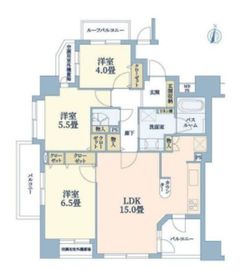 ライオンズシティ東陽町親水公園 7階 間取り図