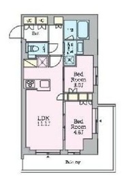クレストコート旗の台 308 間取り図