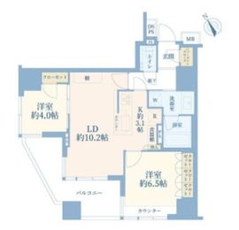 クレヴィア中目黒 13階 間取り図